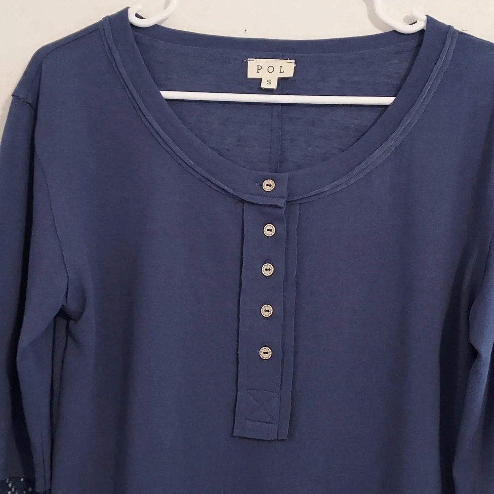 2/ $25 P0L Tunics I Henley & V-Neck Tops - Picture 7 of 9